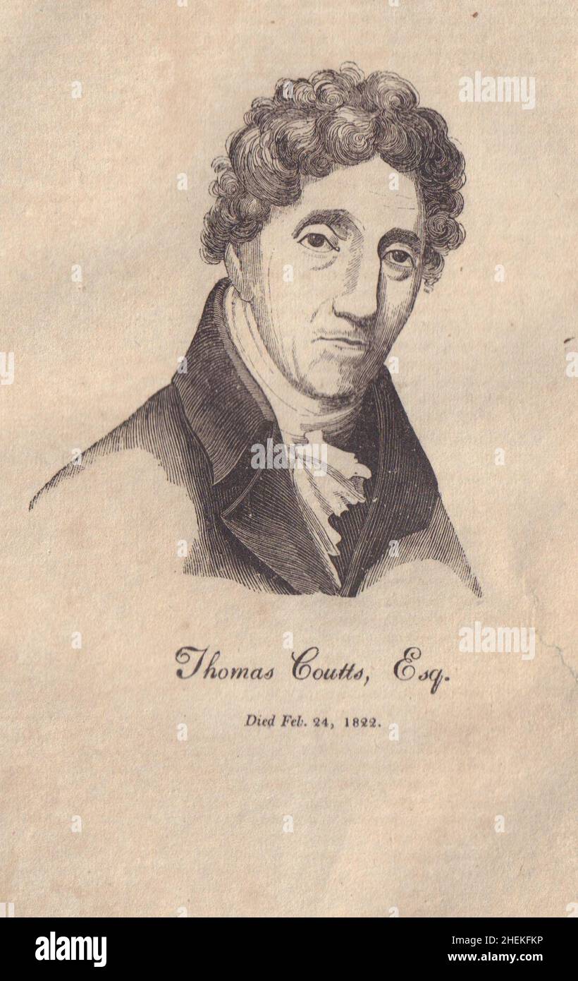 Thomas Coutts, banquero británico. Murió el 24 de febrero de 1822 1822 Foto de stock
