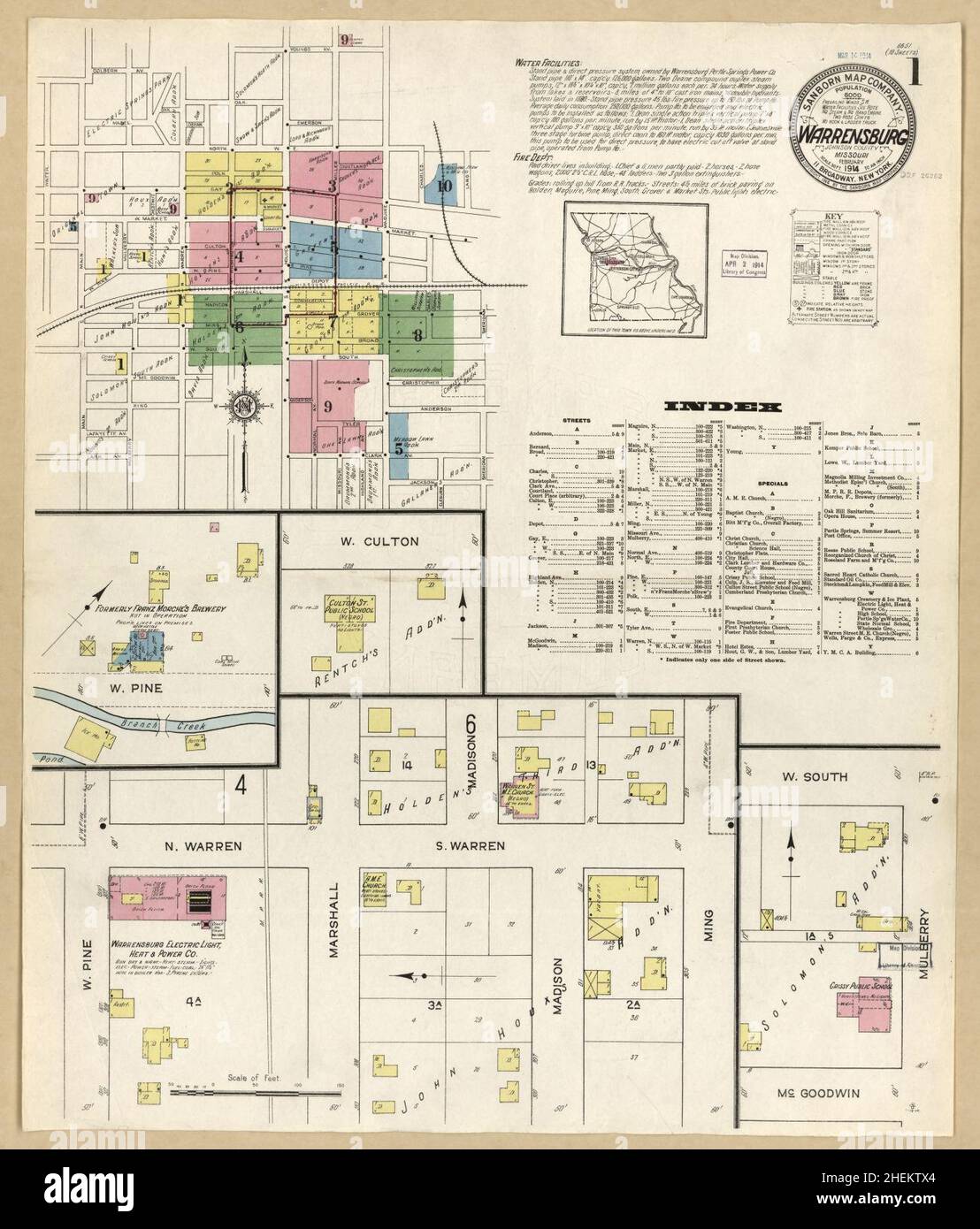 Mapa de warrensburg missouri fotografías e imágenes de alta resolución