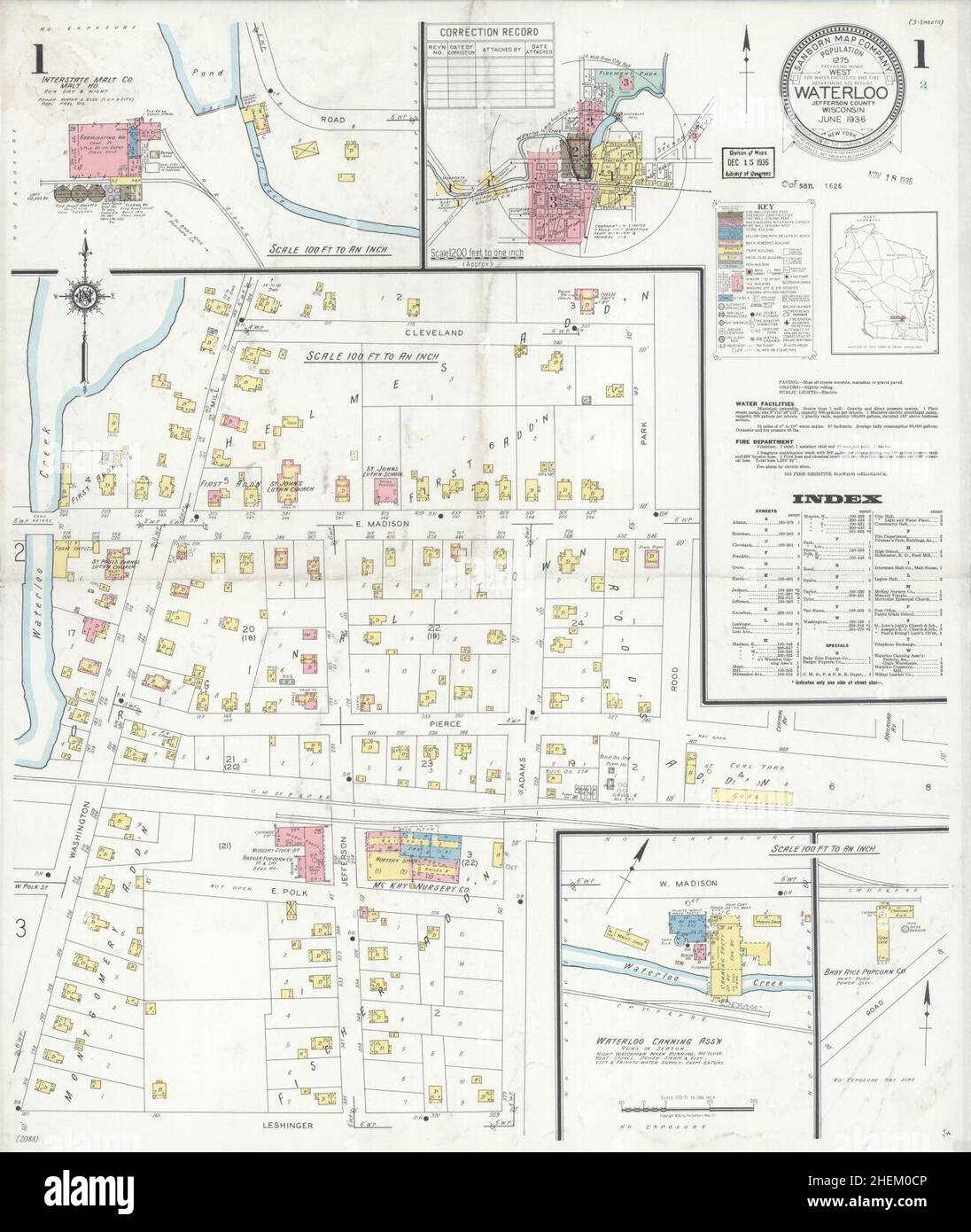 Mapa de waterloo wisconsin fotografías e imágenes de alta resolución Alamy