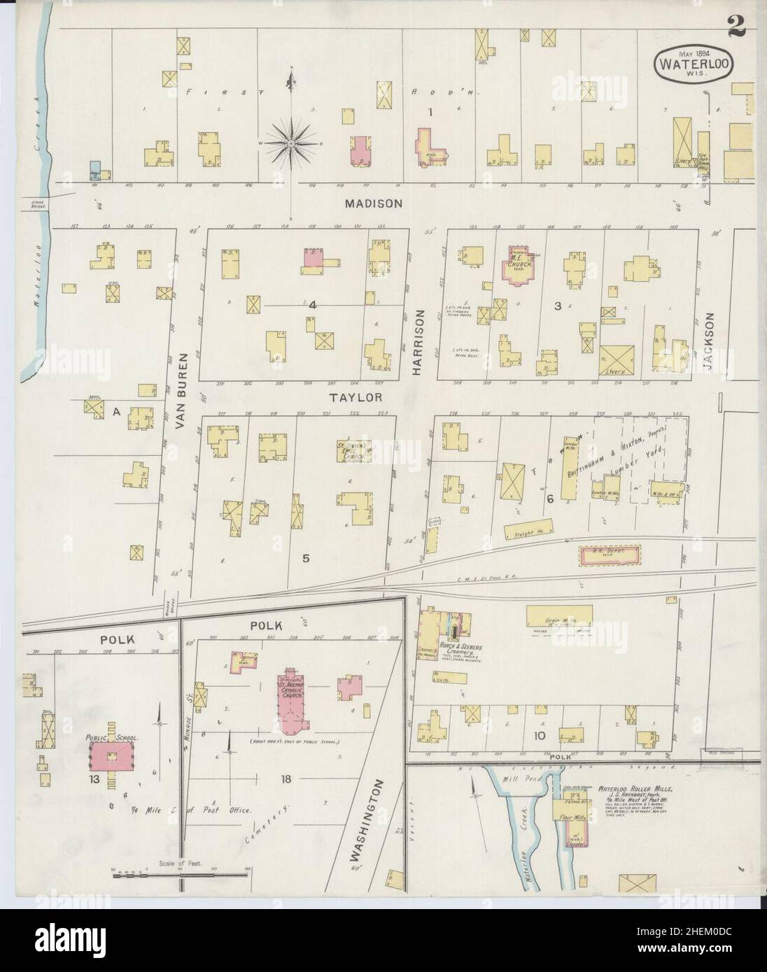 Mapa de waterloo wisconsin fotografías e imágenes de alta resolución Alamy