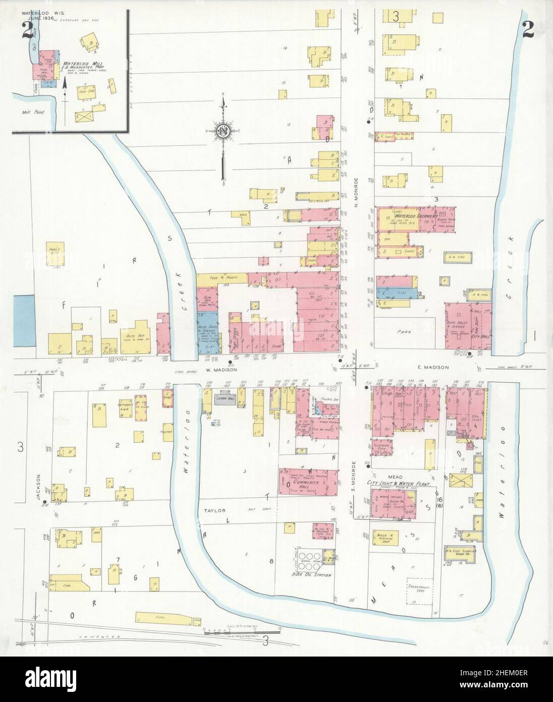 Mapa de waterloo wisconsin fotografías e imágenes de alta resolución Alamy