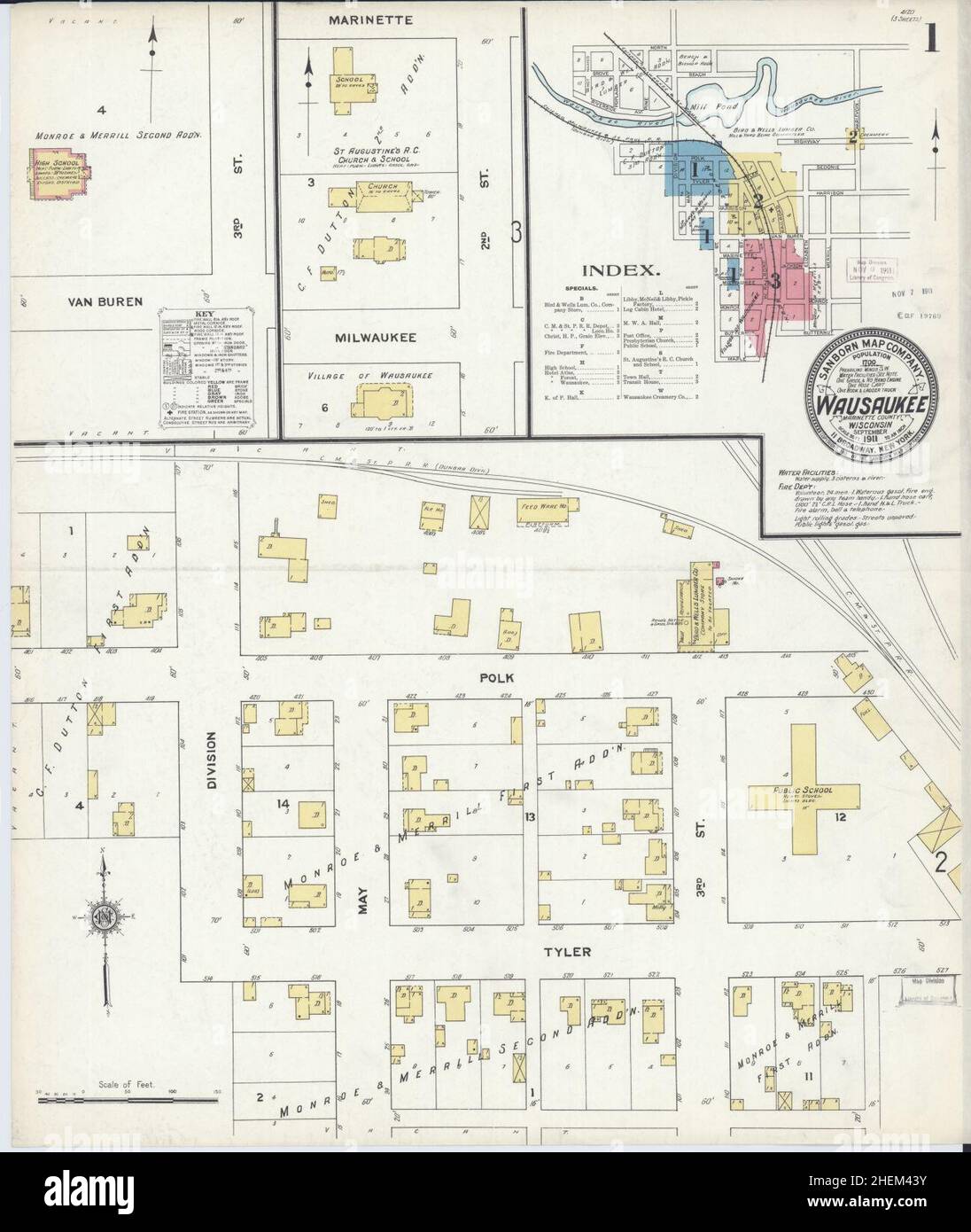 Mapa de wausaukee wisconsin fotografías e imágenes de alta resolución