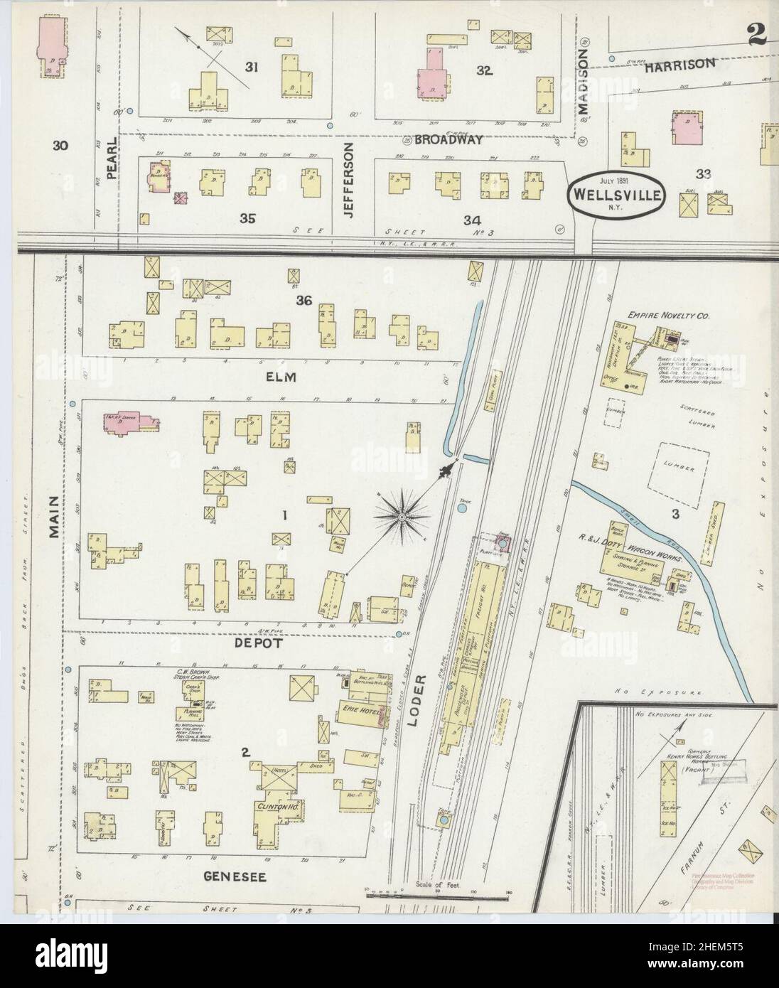 Wellsville nueva york mapa fotografías e imágenes de alta resolución