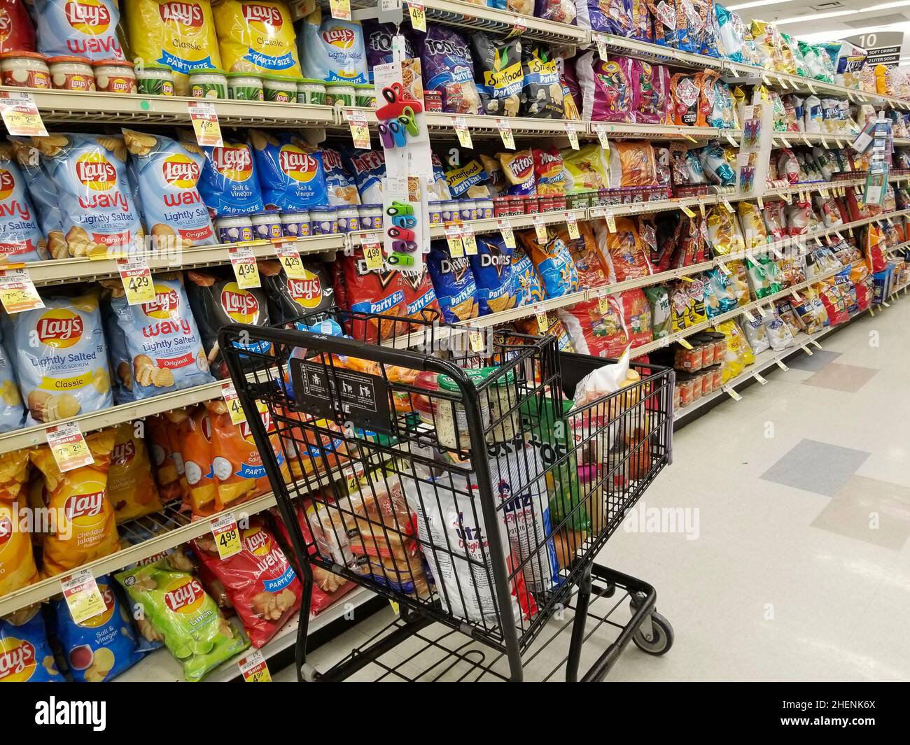 Carros De La Compra Del Supermercado En Fila En El Estacionamiento Grande  De La Tienda Del Supermercado Imagen de archivo - Imagen de equipo, carro:  128755719