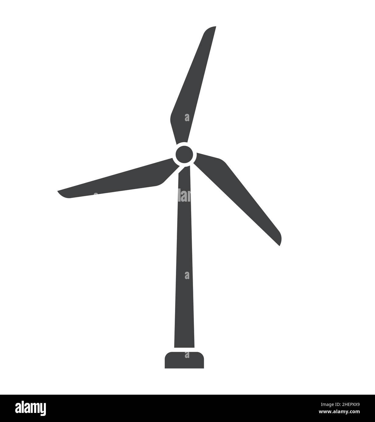 generadores de potencia de turbina eólica simple símbolo icono silueta  vector aislado sobre fondo blanco Imagen Vector de stock - Alamy