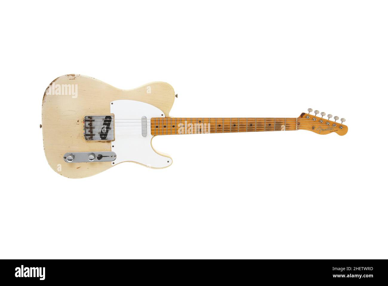 hélice malta Triplicar 1959 Guitarra Telecaster Fender. Blanco crema Fotografía de stock - Alamy