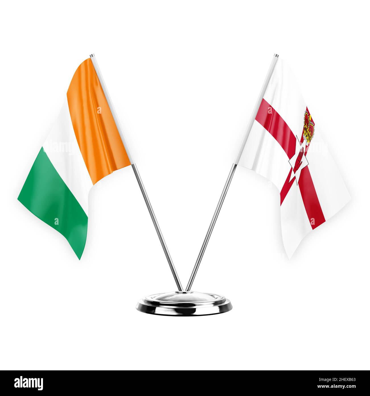Bandera de costa de marfil e irlanda