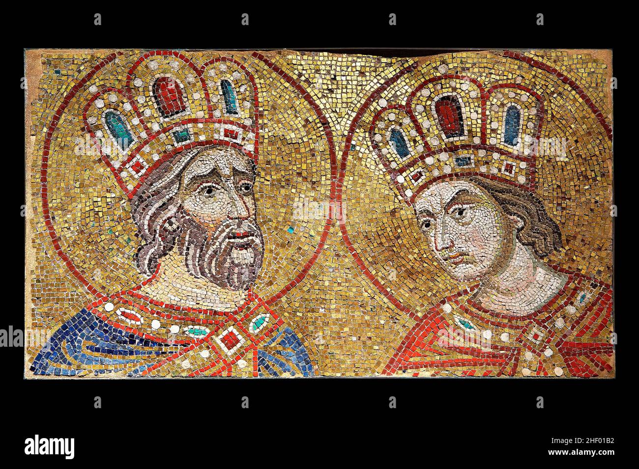 Mosaicos del siglo XIV de la profets David y Salomón de la pared sur de la apuesta Baptsitery. La Basílica de San Marcos ( ) a la Basílica de San Marcos de Venecia, Ita Foto de stock