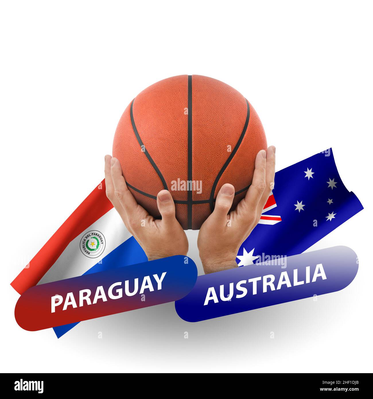 Partido de la competencia de baloncesto, equipos nacionales paraguay vs  australia Fotografía de stock - Alamy