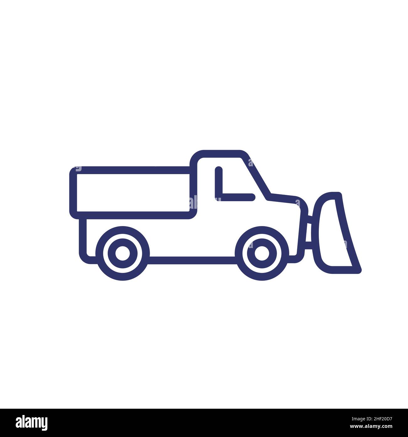 icono de vector de línea de camión quitanieves Ilustración del Vector