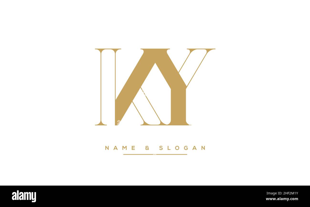 Letra Abstracta Moderna Ky Diseño De Logotipo Yk Ky Mínimo Yk Icono Basado En La Inicial