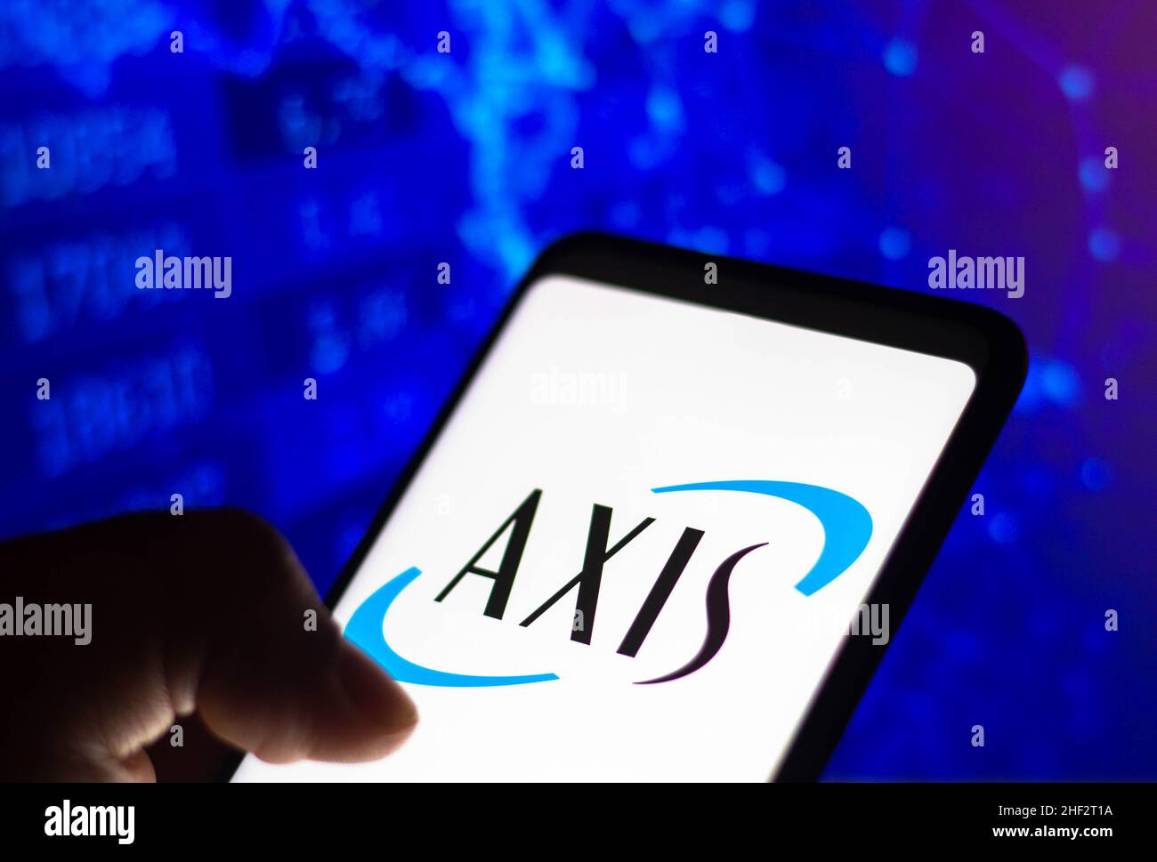 En esta ilustración de la foto, se muestra un logotipo DE AXIS Capital