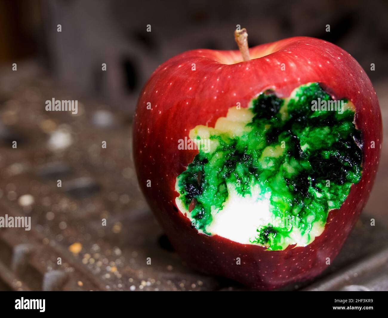 Una manzana envenenada Foto de stock