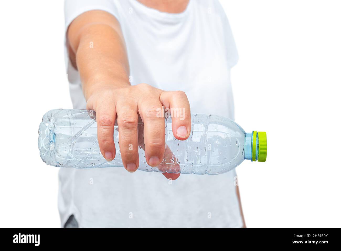 Botella de agua grande para el gimnasio, aislado en un fondo blanco  Fotografía de stock - Alamy