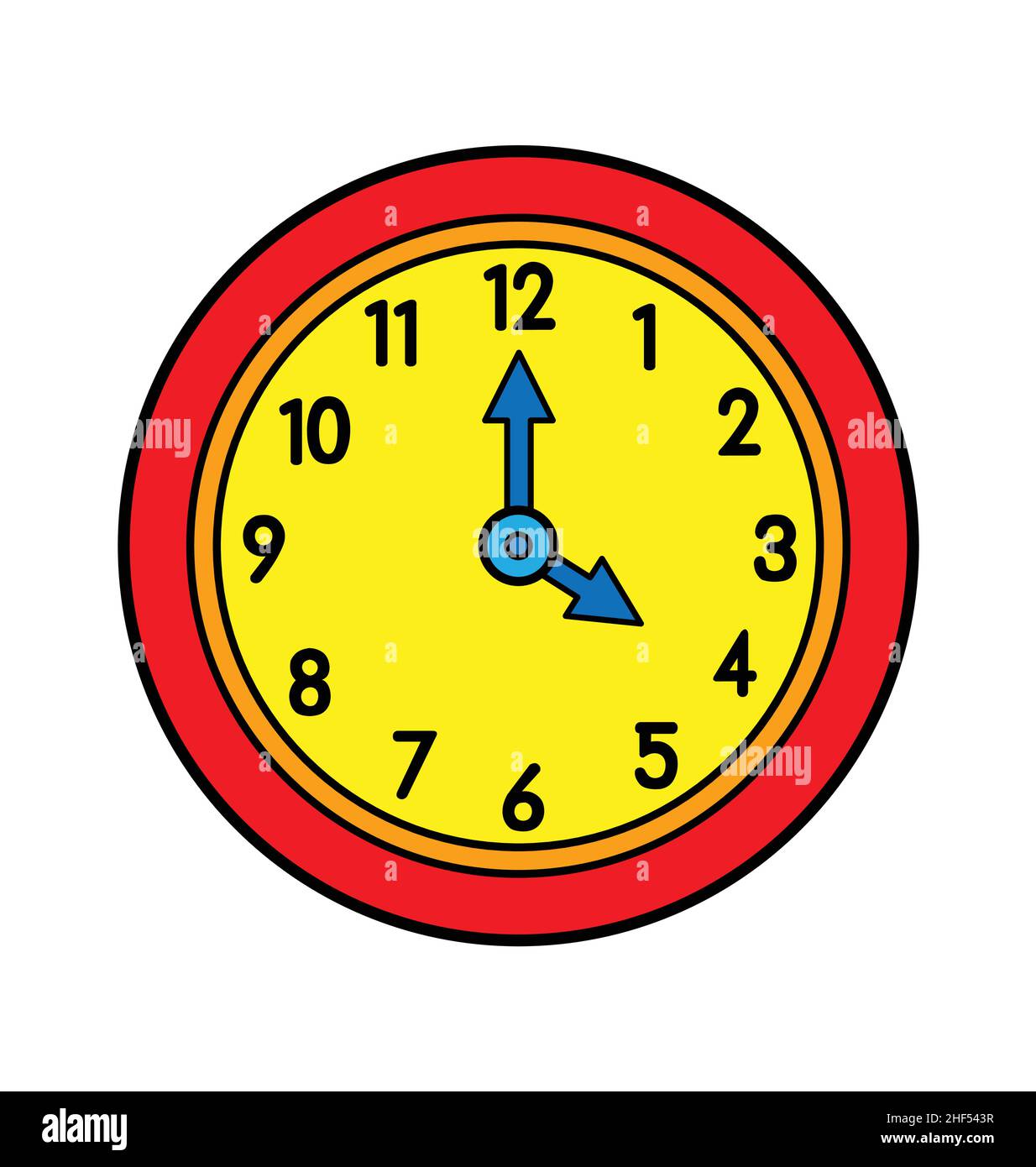 Ver La Hora Del Reloj De Dibujos Animados Icono De Trabajo Imagen Vector De  Stock Alamy | cvetexpress.rs
