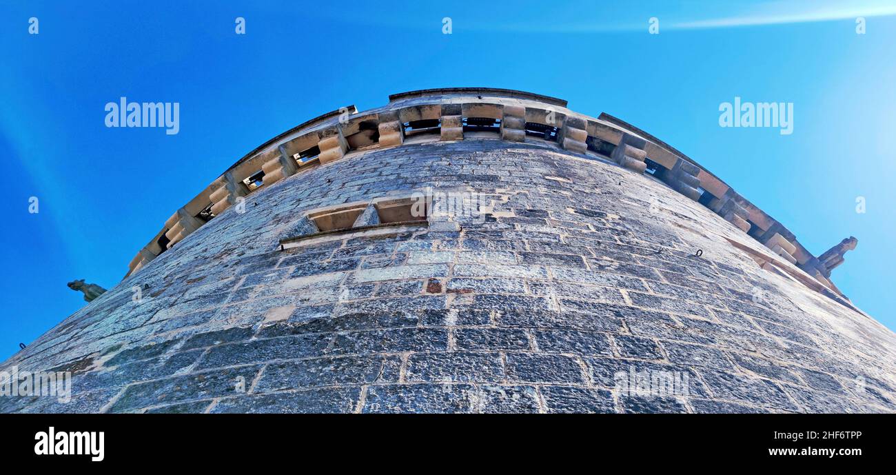 Emblemáticas torres de fortaleza en La Rochelle, Francia, Charente-Maritime, Foto de stock