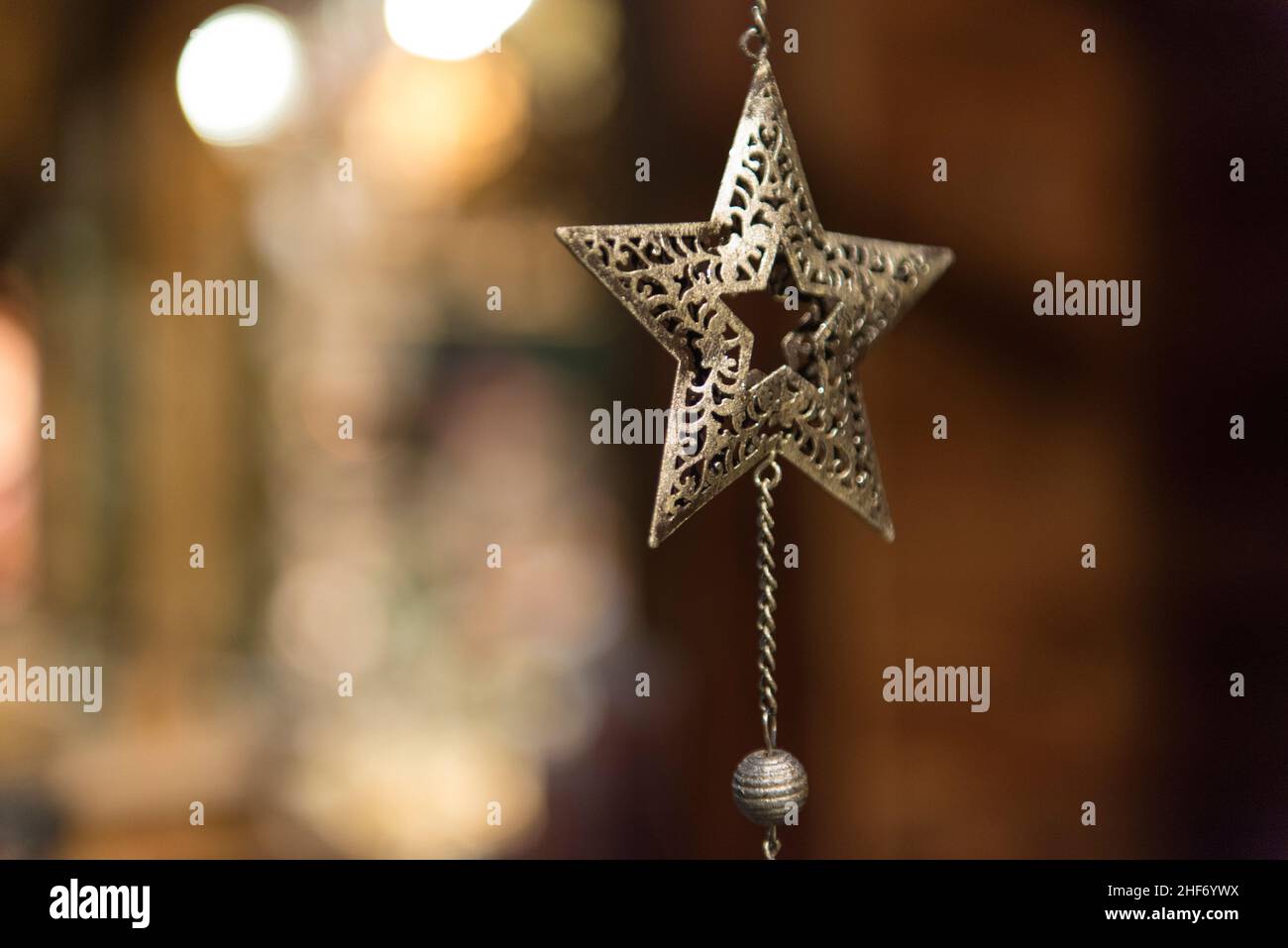 Navidad, decoración, estrella, temporada de adviento Foto de stock
