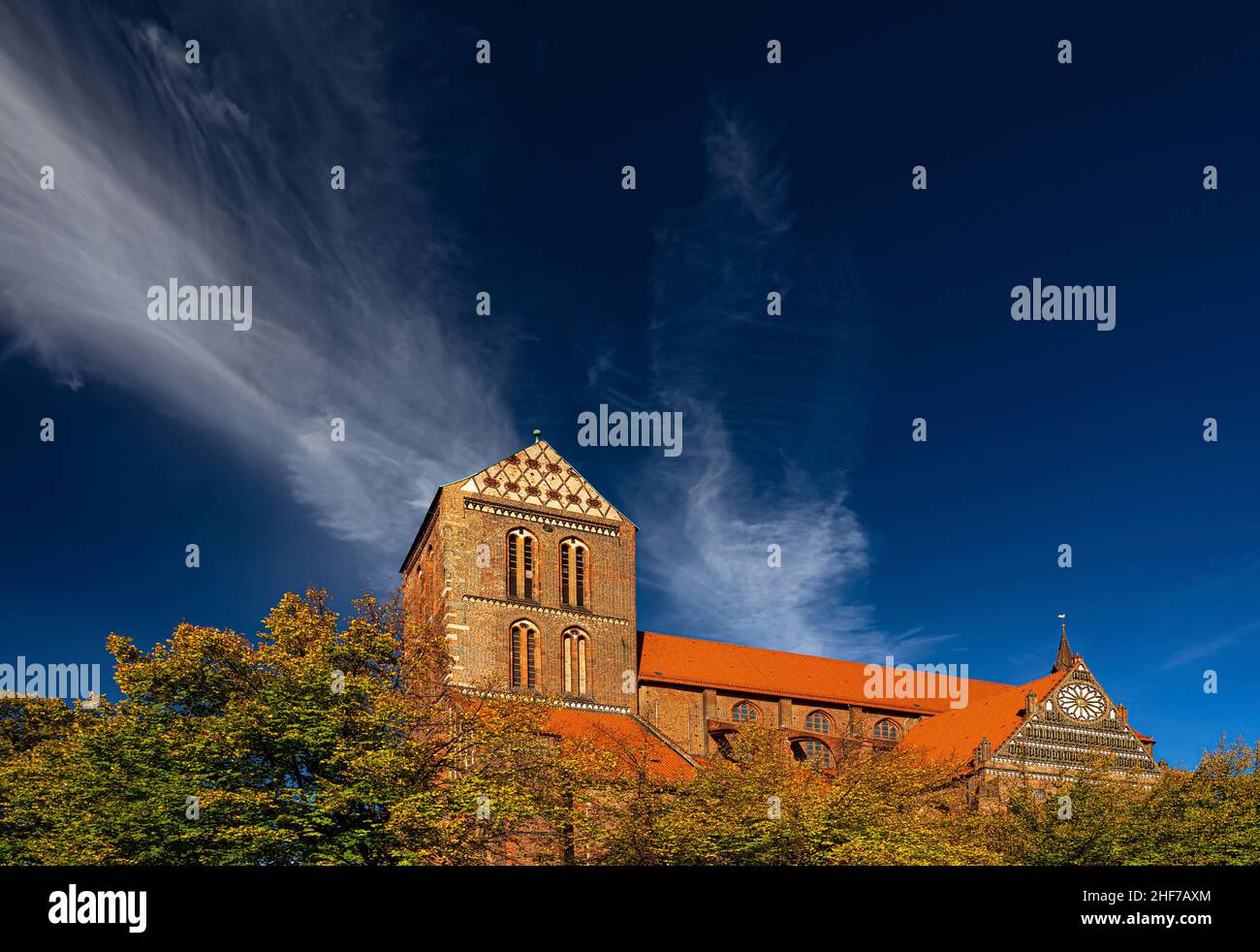 Iglesia de San Nikolai en Wismar Foto de stock