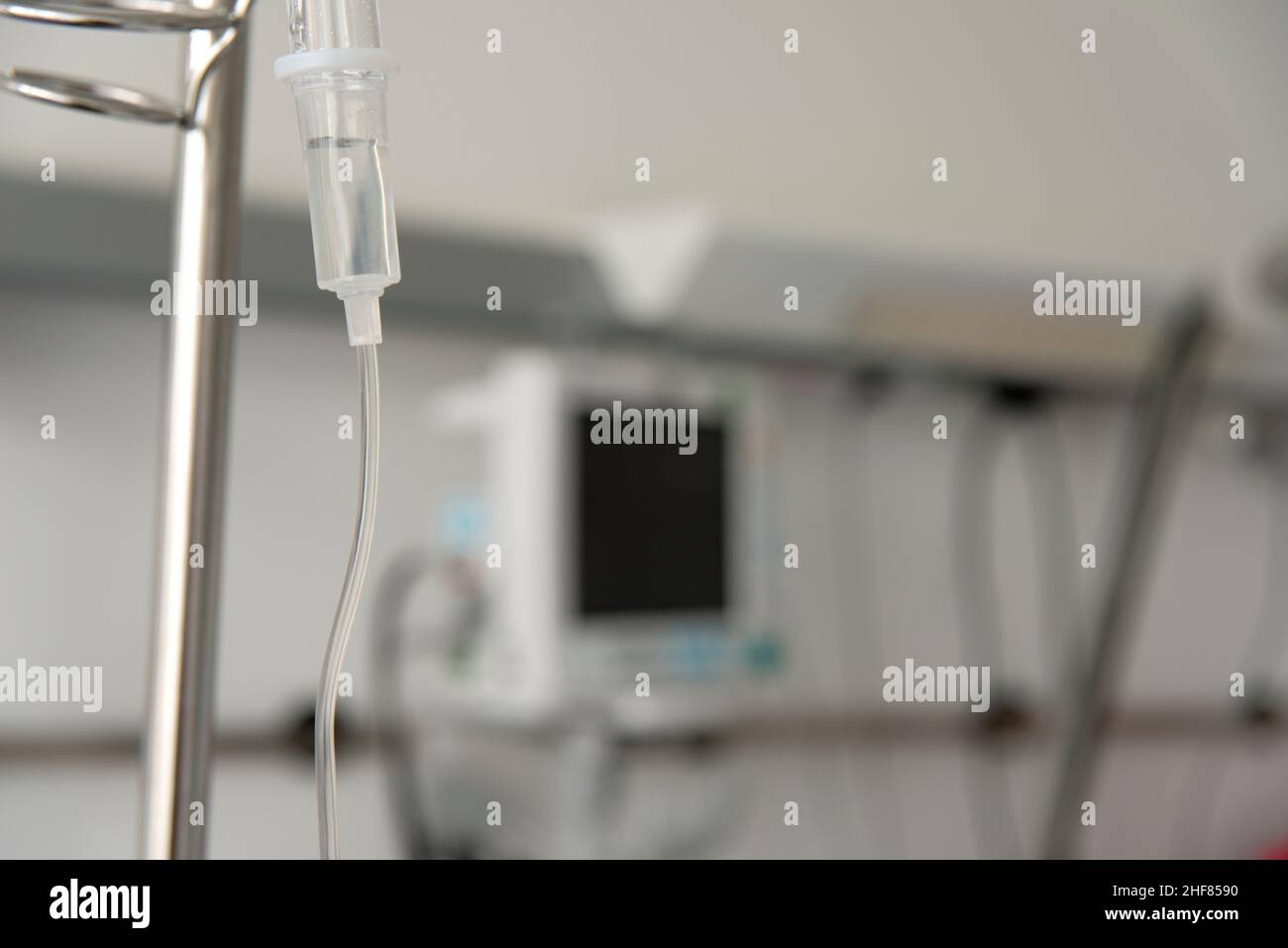 Líquidos intravenosos, hospital, hicados Foto de stock