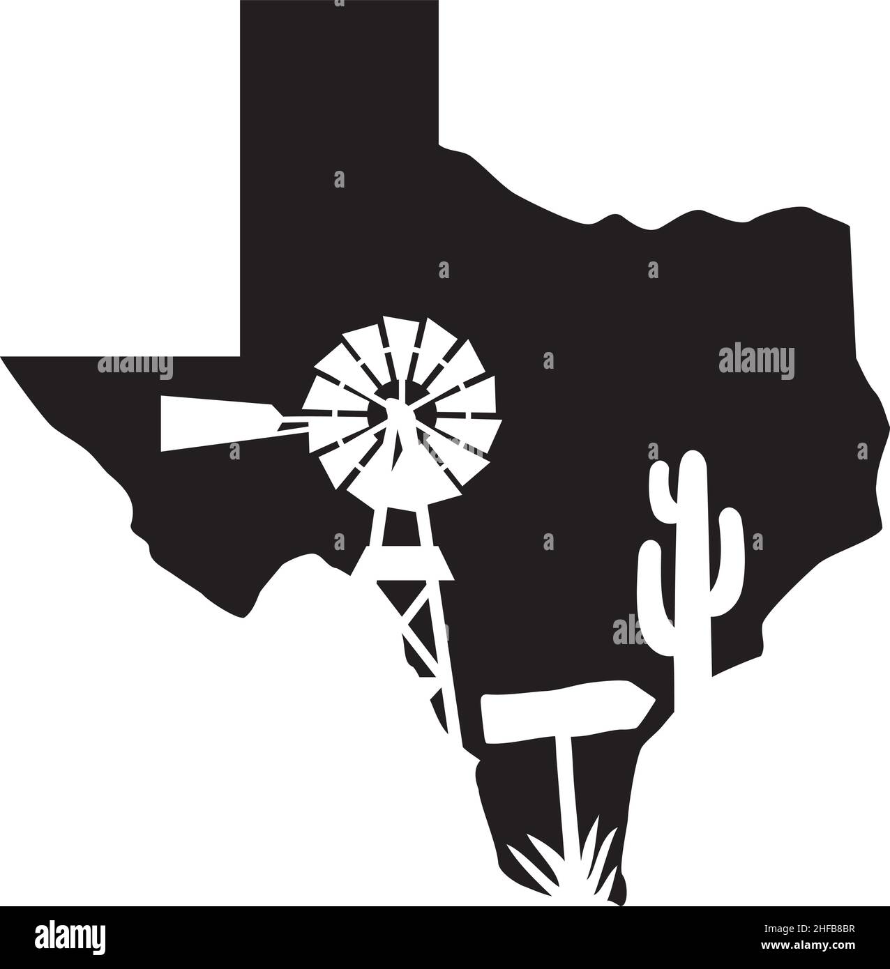 Ilustración del vector del mapa de Texas Imagen Vector de stock - Alamy