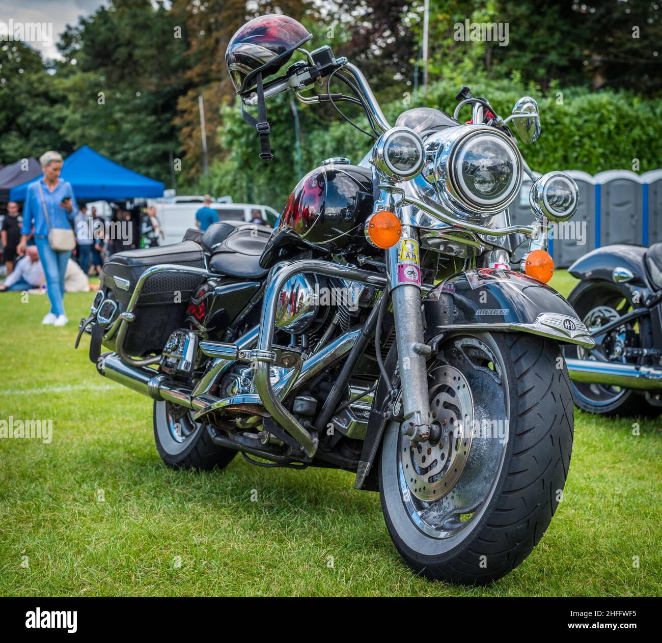 Harleys en espectáculo Foto de stock
