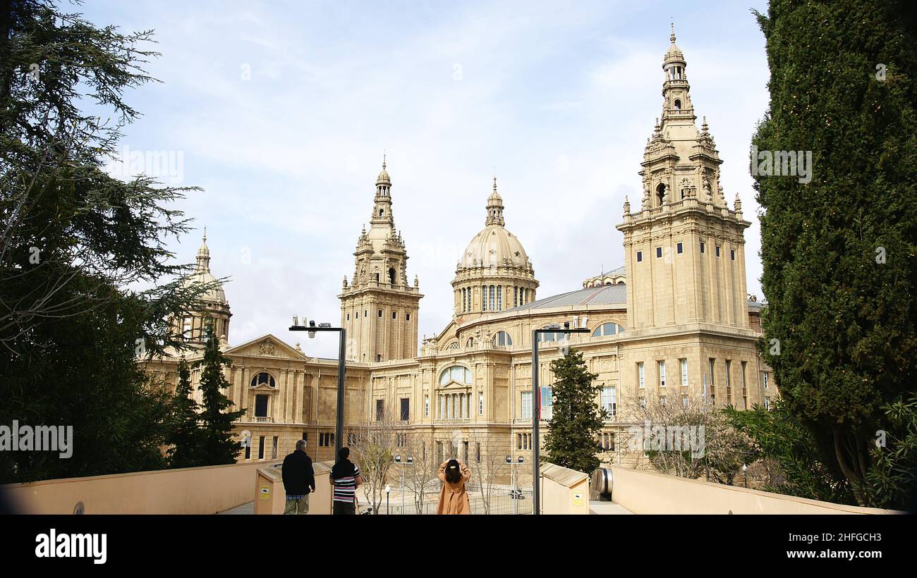 Palacio Nacional de Catalunya o Museo de Arte Contemporáneo de Barcelona, Cataluña, España