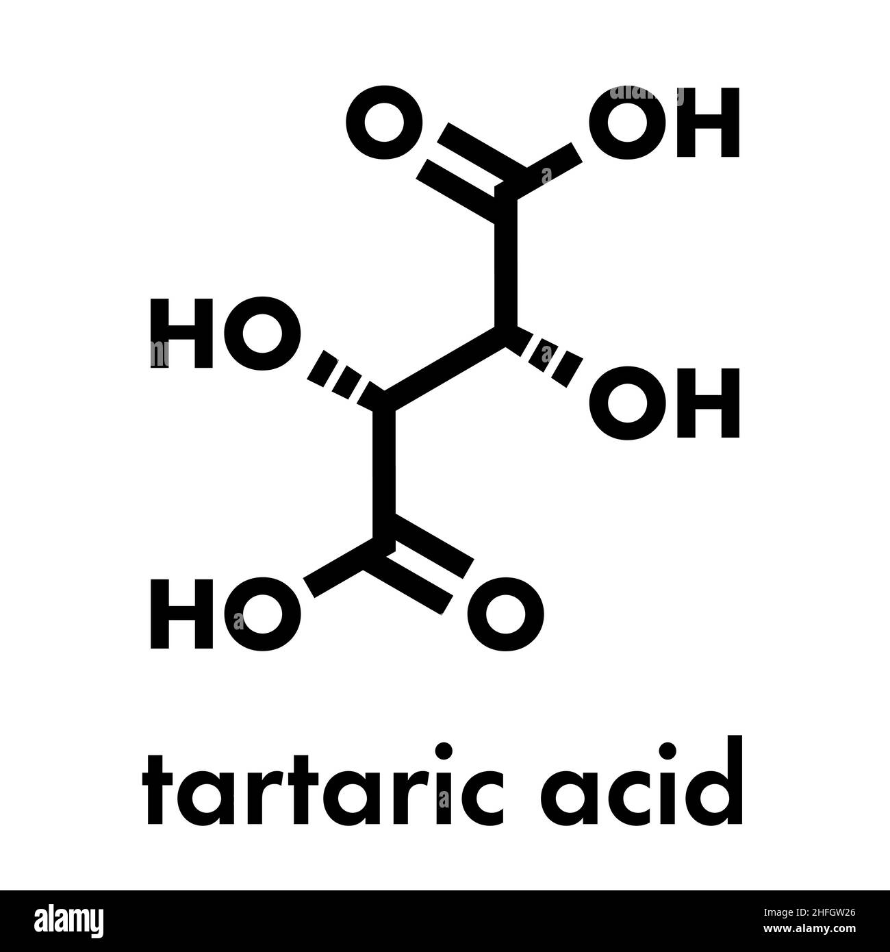 Molécula de ácido tartárico (ácido dextrotártárico). Ácido presente en el vino, añadido como Molécula de ácido tartárico (ácido dextrotártárico). Ácido presente en el vino, añadido como