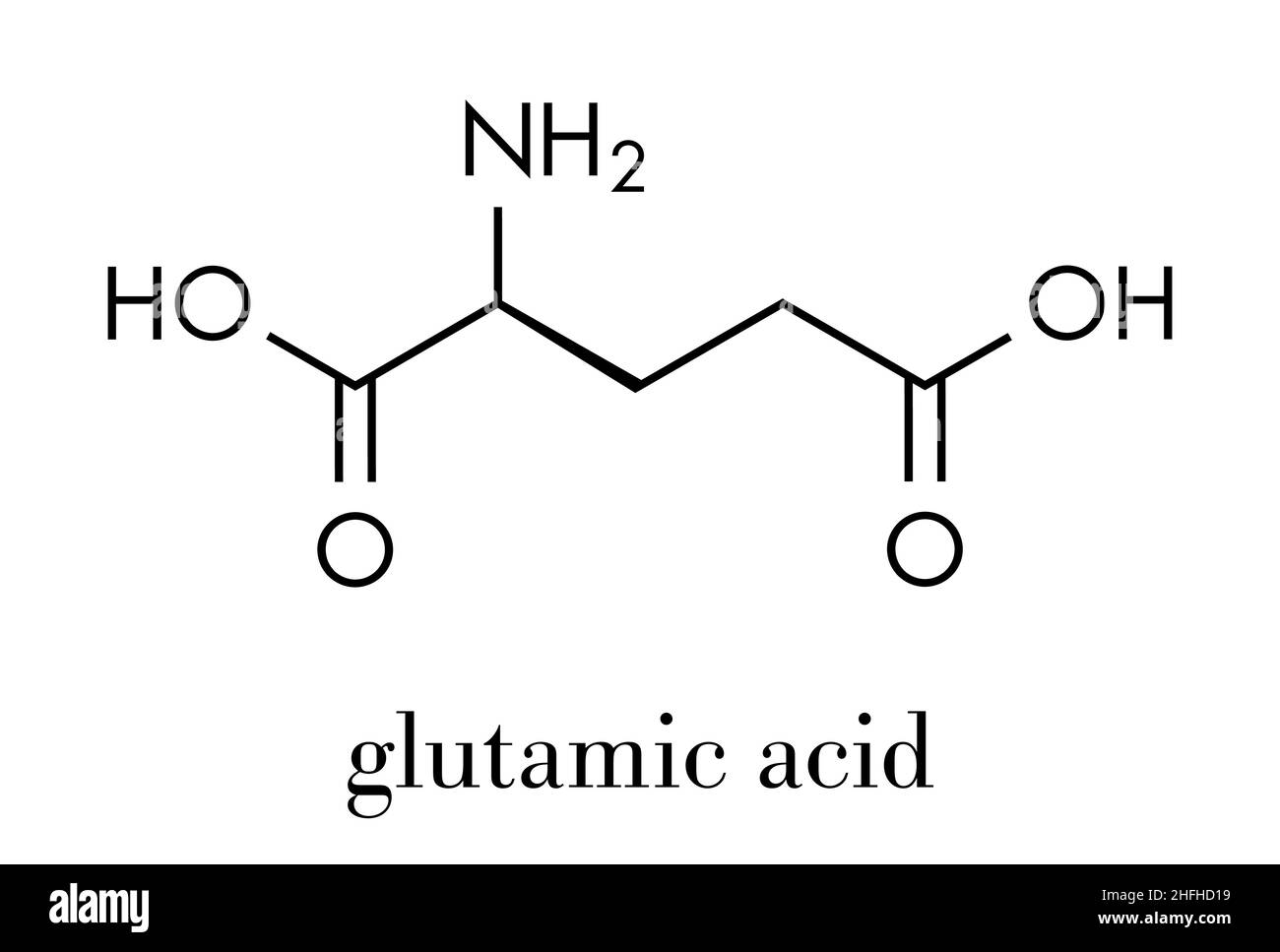 Ácido Glutámico ácido L Glutámico Glu E Aminoácido Y Molécula Neurotransmisora Fórmula 6779