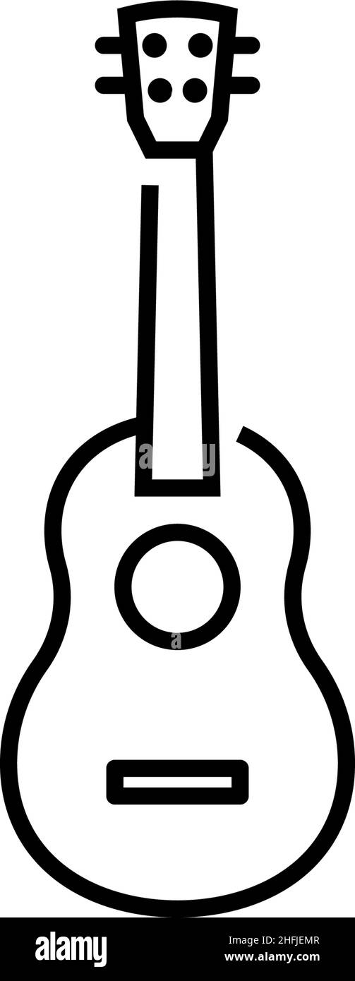 Vector de plantilla de diseño de icono Ukulele aislado Imagen Vector de  stock - Alamy