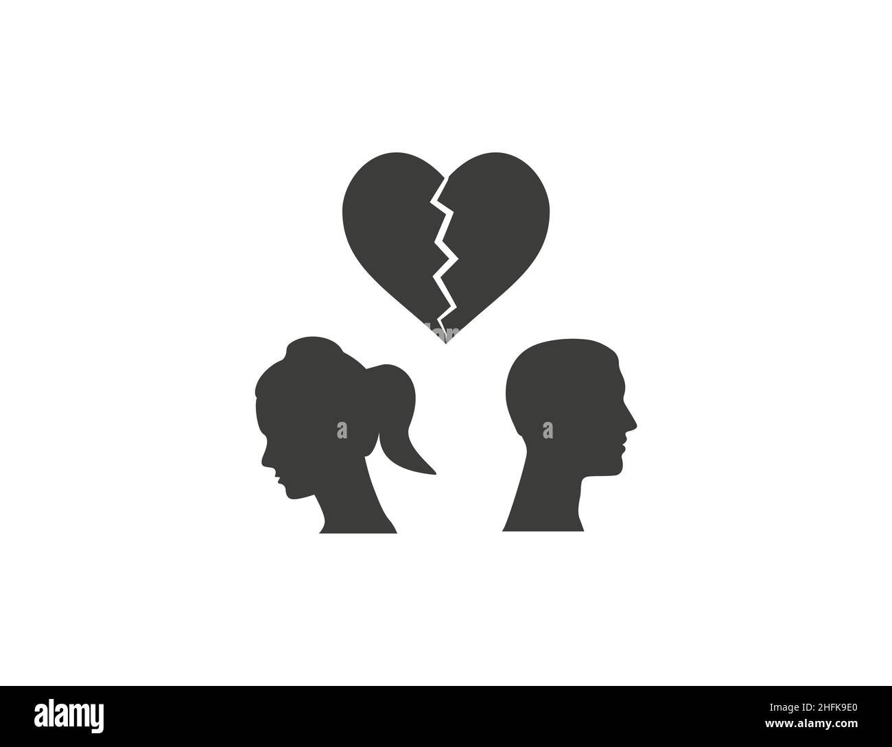 Amor desamor Imágenes de stock en blanco y negro - Alamy