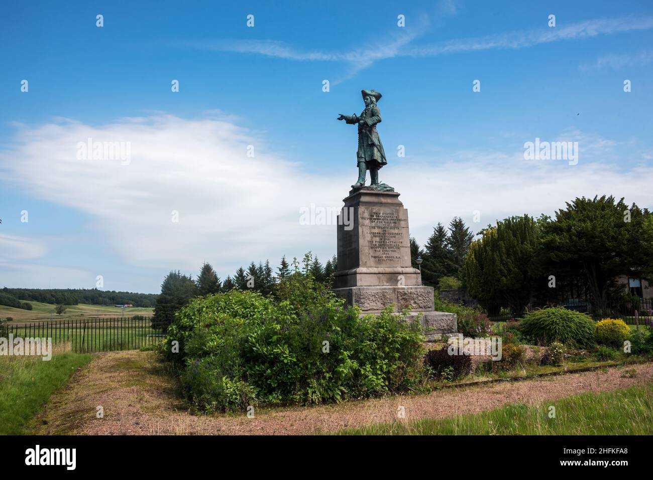 Cameronians Regimental Memorial (Conde de Angus) Douglas, South Lanarkshire, Escocia Foto de stock