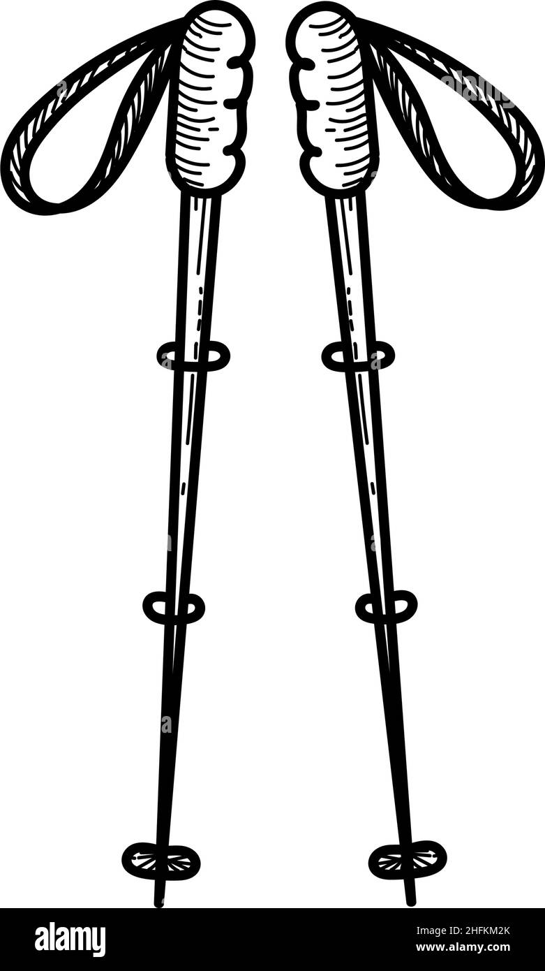 Icono de bastones de senderismo. Ilustración simple de bastones de  senderismo icono vectorial para diseño web aislado sobre fondo blanco  Imagen Vector de stock - Alamy