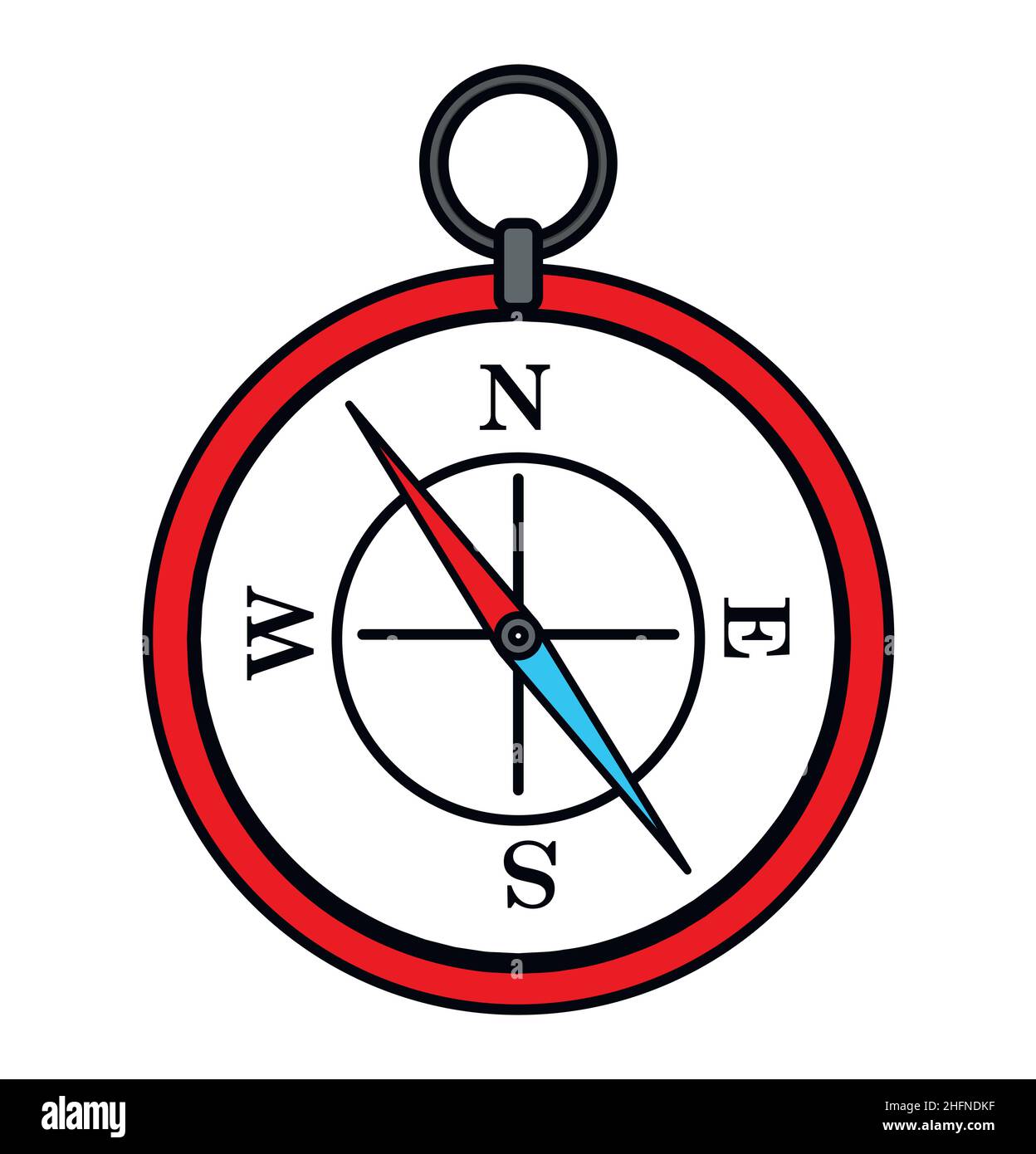 Icono de la brújula de navegación. Caricatura de la brújula de navegación  icono vectoriales para diseño web aislado sobre fondo blanco Imagen Vector  de stock - Alamy