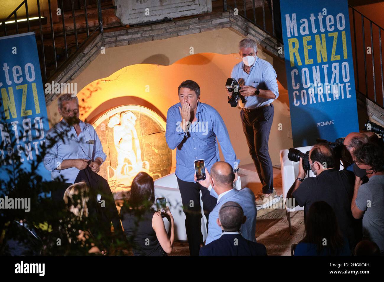 Mauro Scrobogna /LaPresse 20 de julio de 2021 Roma, Italia Política Italia Viva - presentación del libro Contro corriente de Matteo Renzi Foto de stock