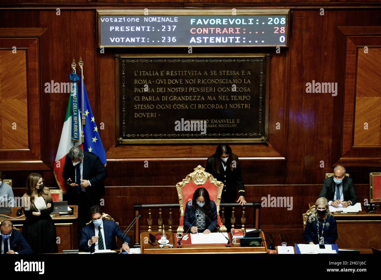 Roberto Monaldo / LaPresse 22-09-2021 Senado de Roma (Italia) - Proyecto de ley sobre la reforma del proceso penal Foto de stock
