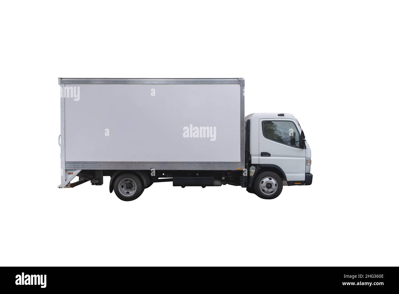 Camión de entrega de carga aislado con espacio de copia Foto de stock