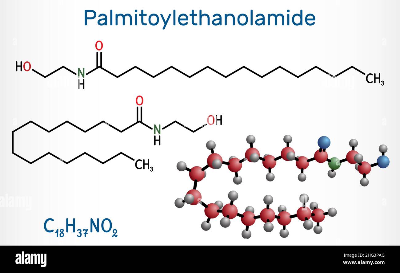 Palmitoiletanolamida, palmitoil etanolamida, palmidrol, molécula de PEA
