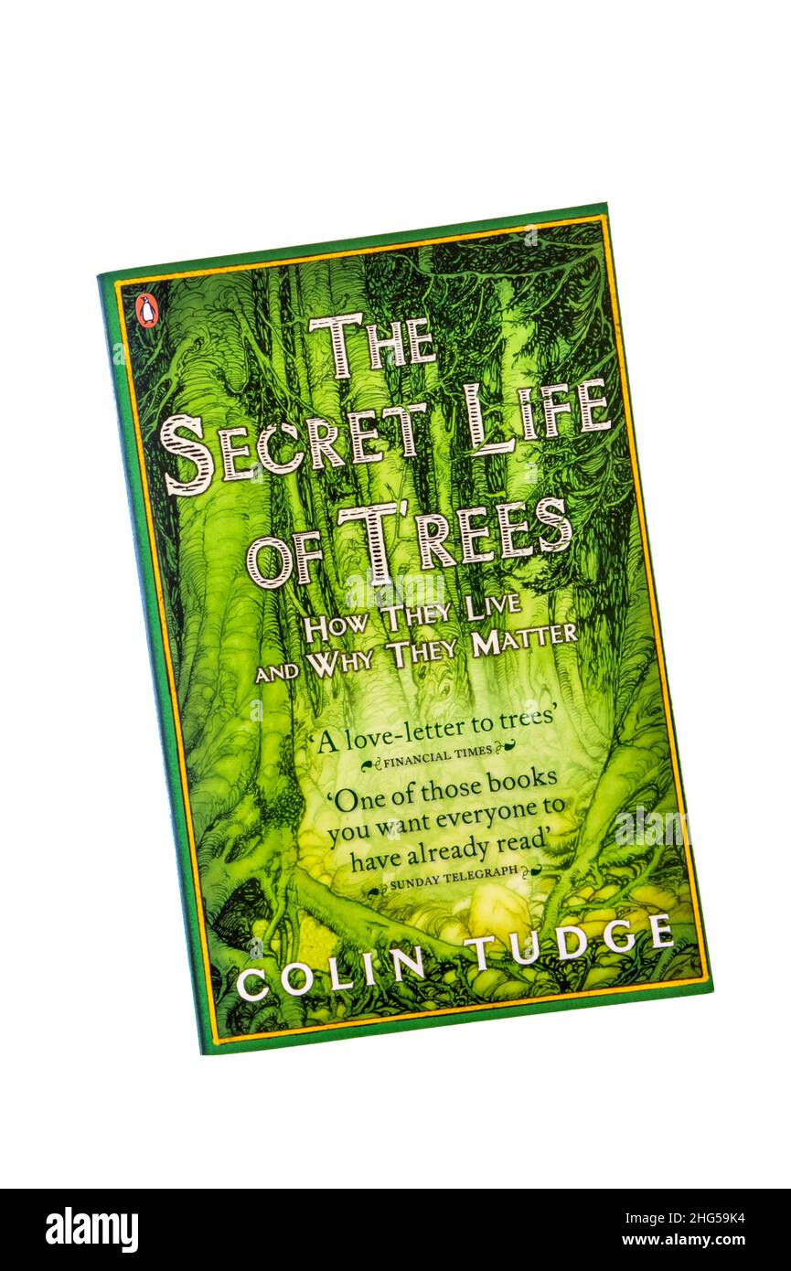 Una copia en papel de La vida secreta de los árboles por Colin Tudge. Publicado por primera vez en 2005. Foto de stock