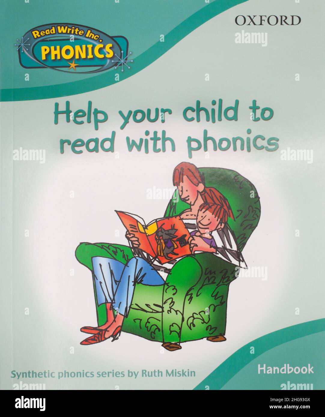El libro, Ayude a su hijo a leer con fonética - Serie de fonética sintética de Ruth Miskin Foto de stock