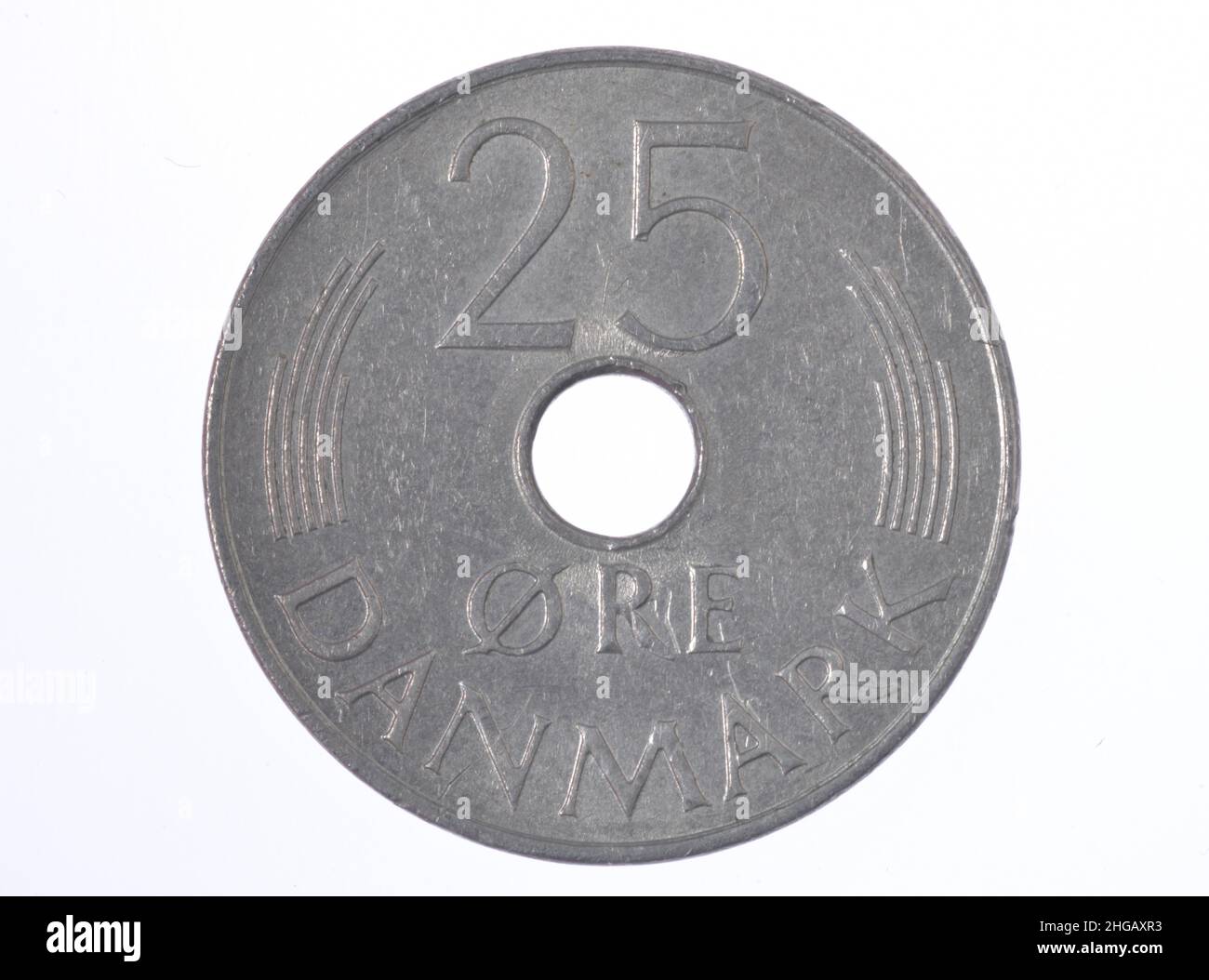 Coin, 25 oere, Dinamarca Foto de stock