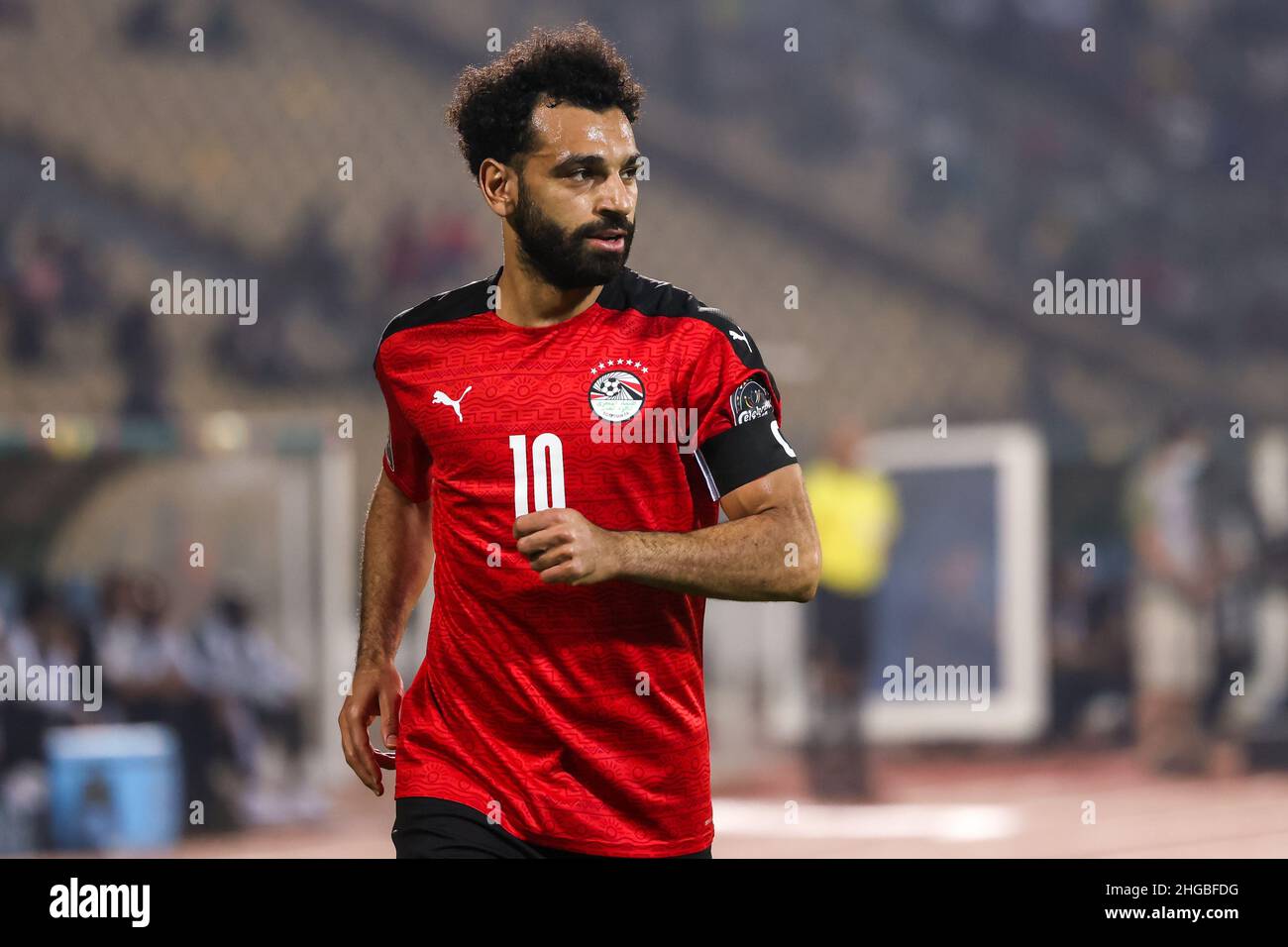 YAOUNDE, CAMERÚN - 19 DE ENERO: El jugador del Liverpool FC Mohamed Salah de  Egipto durante el partido del grupo D de la Copa Africana de Naciones 2021  entre Egipto y Sudán