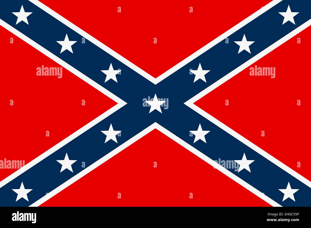 Bandera histórica de los Estados Confederados de América Ilustración del Vector
