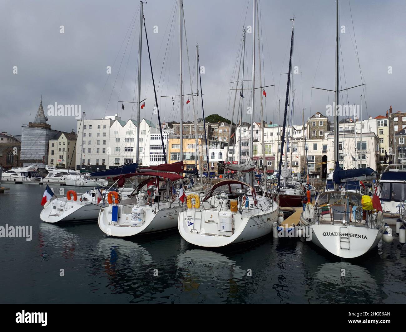 St Peter Port, Guernsey, Islas del Canal: Victoria Marina Foto de stock