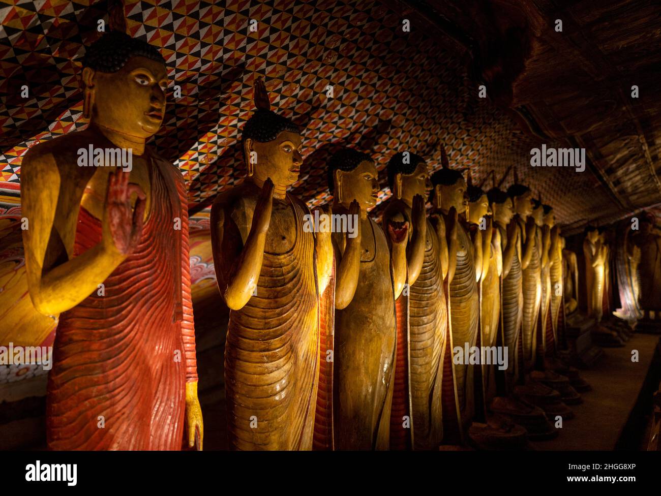 Templo cueva de Dambulla Sri Lanka Asia Foto de stock