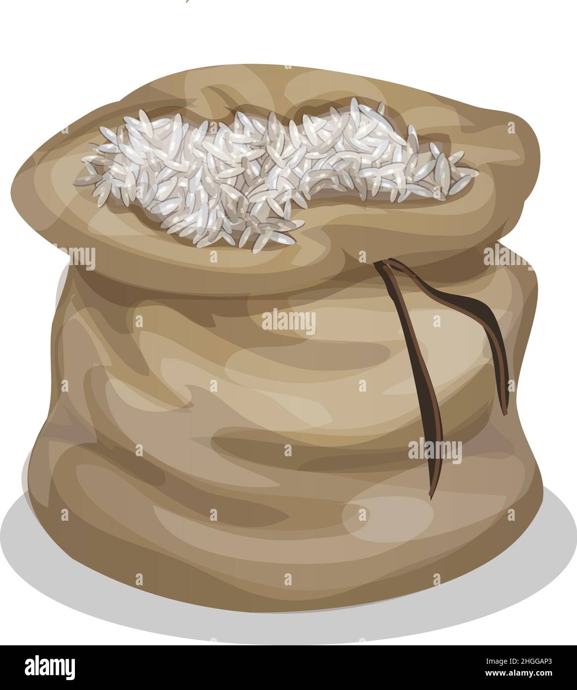 Saco de arroz icono vector de dibujos animados. Bolsa de grano. Montón de  harina Imagen Vector de stock - Alamy