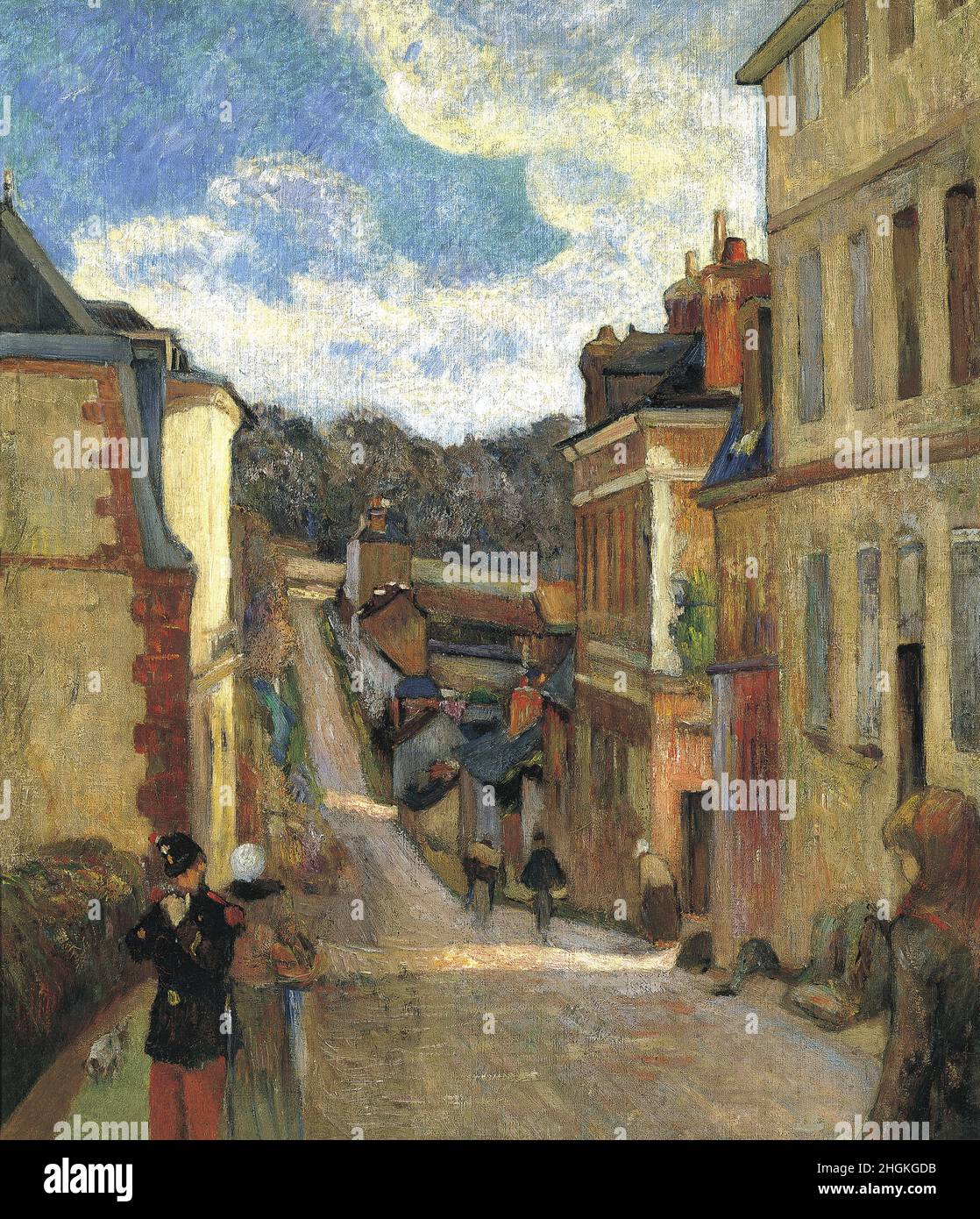 Rue Jouvenet en Rouen - 1884 - Óleo sobre lienzo 55 x 48,5 cm - Gauguin Paul Foto de stock