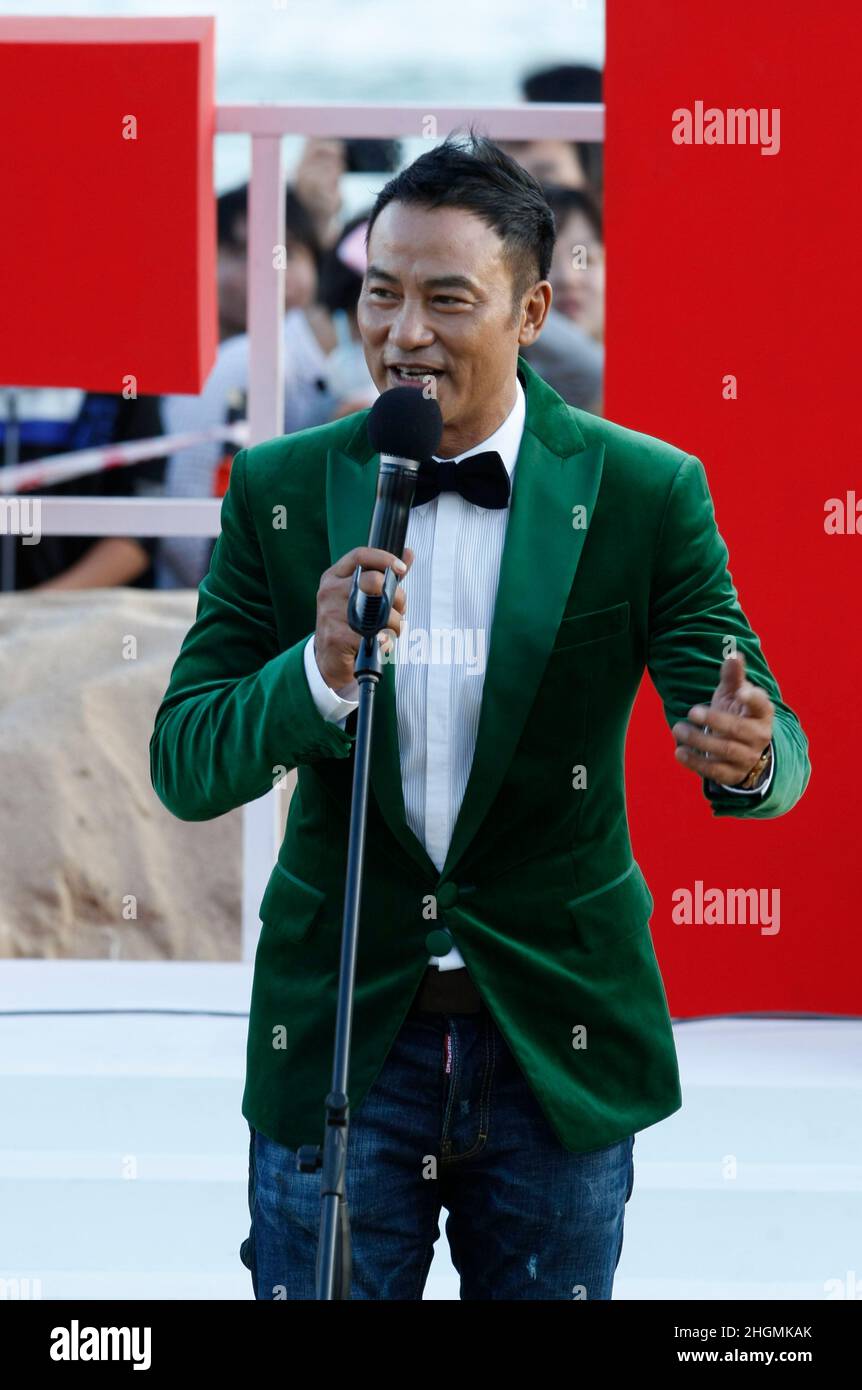 7 de octubre de 2012 - Busan, Corea del Sur: El actor Simon Yam asiste a su película 'The Tieves' Open Stage durante el Festival Internacional de Cine de Busan 17th Open Talk en la aldea de Biff en la costa de Haeundae. (Ryu Seung-il / Polaris) Foto de stock