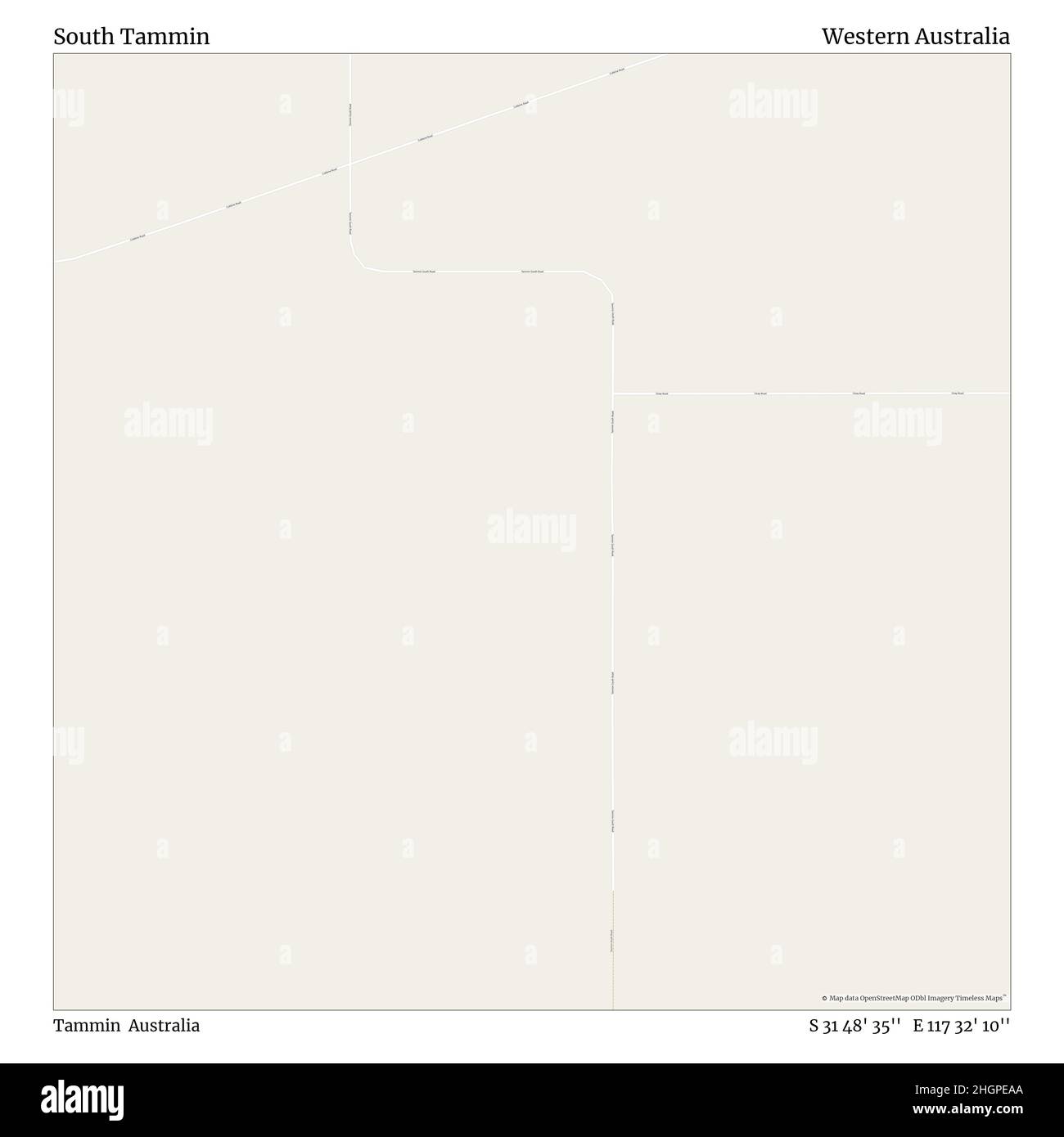 South Tammin, Tammin, Australia, Australia Occidental, S 31 48' 35'', E 117 32' 10'', MAP, Timeless Map publicado en 2021. Viajeros, exploradores y aventureros como Florence Nightingale, David Livingstone, Ernest Shackleton, Lewis y Clark y Sherlock Holmes se basaron en mapas para planificar viajes a los rincones más remotos del mundo, Timeless Maps está trazando la mayoría de los lugares del mundo, mostrando el logro de grandes sueños Foto de stock