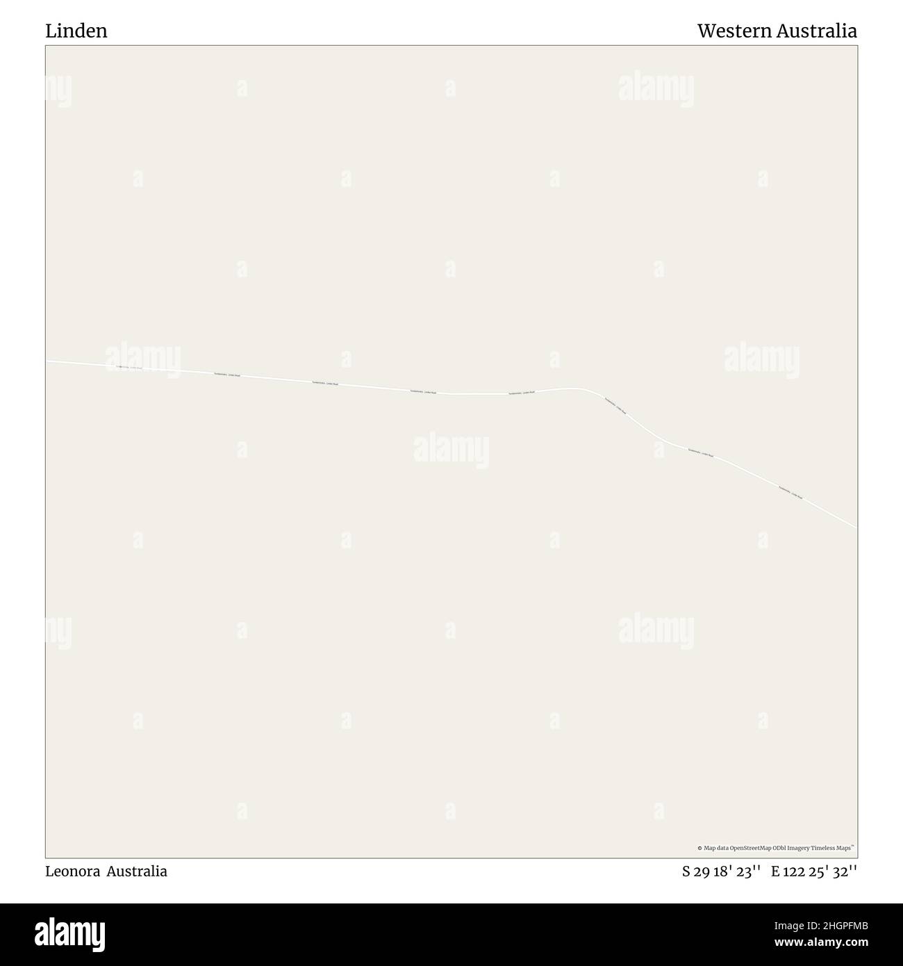 Linden, Leonora, Australia, Australia Occidental, S 29 18' 23'', E 122 25' 32'', MAP, Timeless Map publicado en 2021. Viajeros, exploradores y aventureros como Florence Nightingale, David Livingstone, Ernest Shackleton, Lewis y Clark y Sherlock Holmes se basaron en mapas para planificar viajes a los rincones más remotos del mundo, Timeless Maps está trazando la mayoría de los lugares del mundo, mostrando el logro de grandes sueños Foto de stock