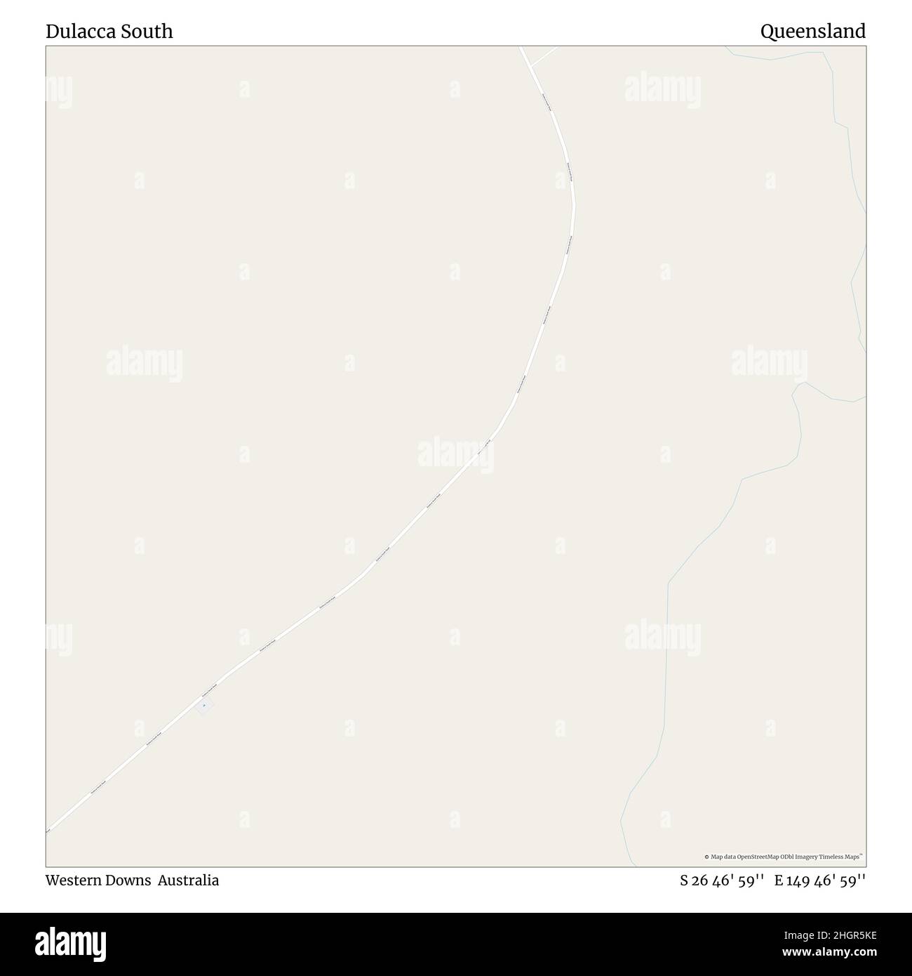 Dulacca South, Western Downs, Australia, Queensland, S 26 46' 59'', E 149 46' 59'', MAP, Timeless Map publicado en 2021. Viajeros, exploradores y aventureros como Florence Nightingale, David Livingstone, Ernest Shackleton, Lewis y Clark y Sherlock Holmes se basaron en mapas para planificar viajes a los rincones más remotos del mundo, Timeless Maps está trazando la mayoría de los lugares del mundo, mostrando el logro de grandes sueños Foto de stock